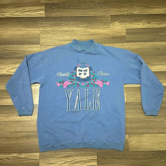 Vintage Yale Mock Neck Sweatshirt - Picture 2 of 6